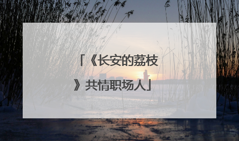 《长安的荔枝》共情职场人