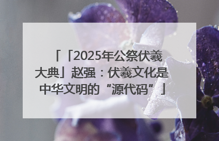 「2025年公祭伏羲大典」赵强：伏羲文化是中华文明的“源代码”