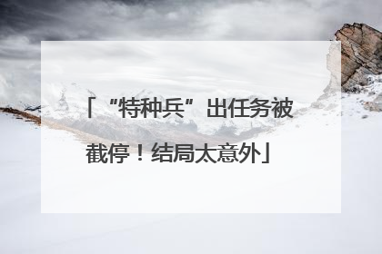 “特种兵”出任务被截停！结局太意外
