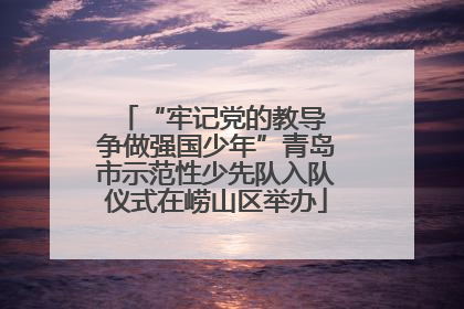 “牢记党的教导 争做强国少年”青岛市示范性少先队入队仪式在崂山区举办