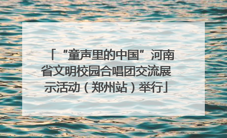 “童声里的中国”河南省文明校园合唱团交流展示活动（郑州站）举行