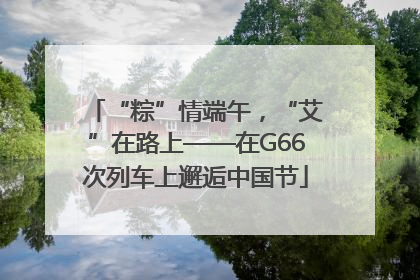 “粽”情端午，“艾”在路上——在G66次列车上邂逅中国节