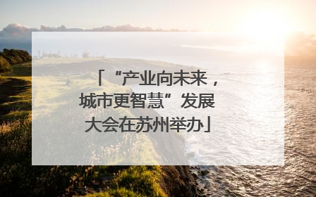 “产业向未来，城市更智慧”发展大会在苏州举办