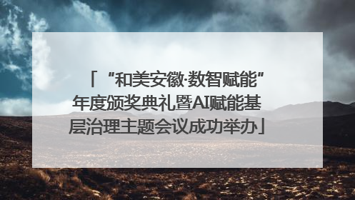“和美安徽·数智赋能”年度颁奖典礼暨AI赋能基层治理主题会议成功举办