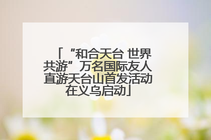 “和合天台 世界共游”万名国际友人直游天台山首发活动在义乌启动