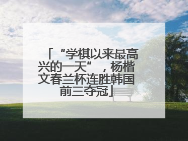 “学棋以来最高兴的一天”，杨楷文春兰杯连胜韩国前三夺冠