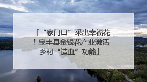 “家门口”采出幸福花！宝丰县金银花产业激活乡村“造血”功能