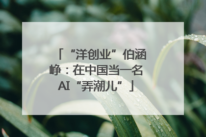“洋创业”伯涵峥：在中国当一名AI“弄潮儿”