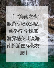 “海南之夜”旅游专场欢迎活动举行 全球旅游界精英共谋海南旅游国际化发展