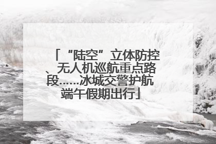 “陆空”立体防控、无人机巡航重点路段……冰城交警护航端午假期出行
