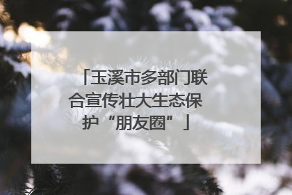 玉溪市多部门联合宣传壮大生态保护“朋友圈”