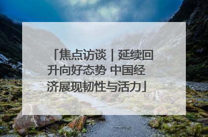 焦点访谈｜延续回升向好态势 中国经济展现韧性与活力