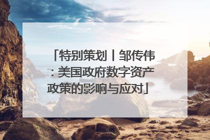 特别策划丨邹传伟：美国政府数字资产政策的影响与应对