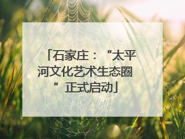石家庄：“太平河文化艺术生态圈”正式启动