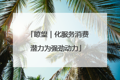 瞭望｜化服务消费潜力为强劲动力
