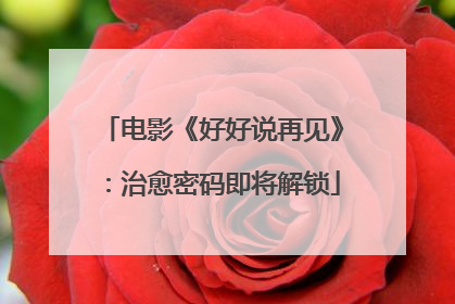 电影《好好说再见》：治愈密码即将解锁