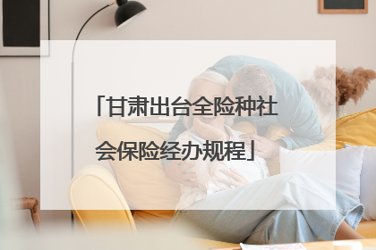 甘肃出台全险种社会保险经办规程