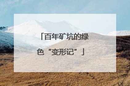 百年矿坑的绿色“变形记”