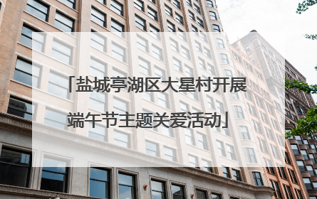 盐城亭湖区大星村开展端午节主题关爱活动