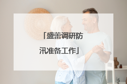 盛蕾调研防汛准备工作