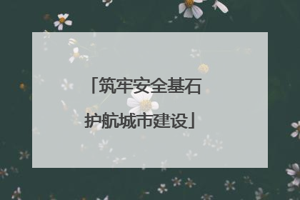 筑牢安全基石 护航城市建设