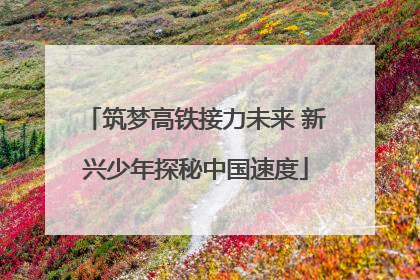 筑梦高铁接力未来 新兴少年探秘中国速度