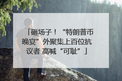 砸场子！“特朗普币晚宴”外聚集上百位抗议者 高喊“可耻”