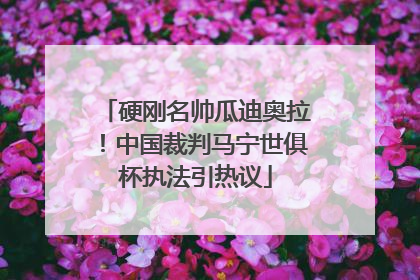 硬刚名帅瓜迪奥拉！中国裁判马宁世俱杯执法引热议