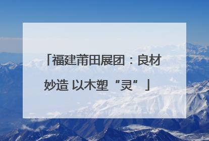 福建莆田展团：良材妙造 以木塑“灵”
