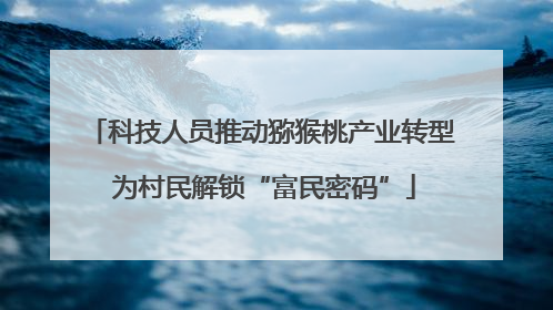 科技人员推动猕猴桃产业转型 为村民解锁“富民密码”