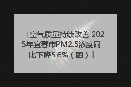 空气质量持续改善 2025年宜春市PM2.5浓度同比下降5.6%（图）
