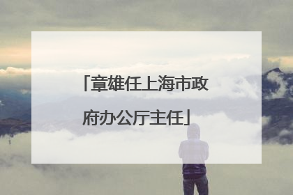 章雄任上海市政府办公厅主任