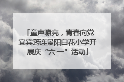 童声嘹亮，青春向党 宜宾筠连景阳白花小学开展庆“六·一”活动