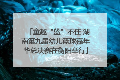 童趣“篮”不住 湖南第九届幼儿篮球嘉年华总决赛在衡阳举行