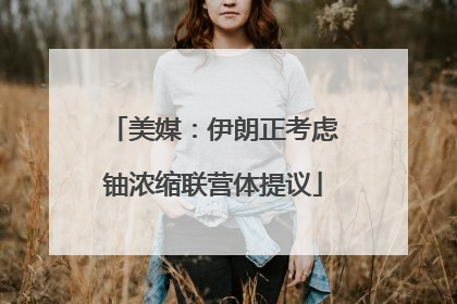 美媒：伊朗正考虑铀浓缩联营体提议