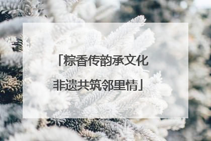 粽香传韵承文化 非遗共筑邻里情