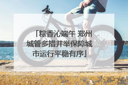 粽香沁端午 郑州城管多措并举保障城市运行平稳有序