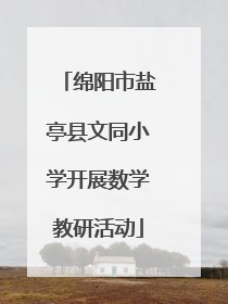 绵阳市盐亭县文同小学开展数学教研活动