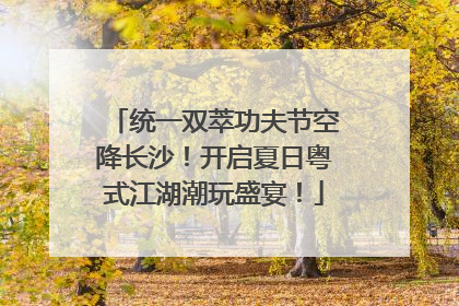统一双萃功夫节空降长沙！开启夏日粤式江湖潮玩盛宴！