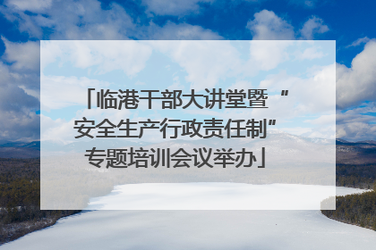临港干部大讲堂暨“安全生产行政责任制”专题培训会议举办