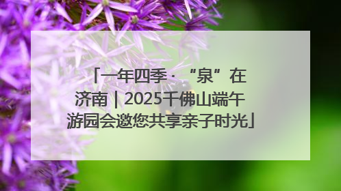 一年四季 · “泉”在济南｜2025千佛山端午游园会邀您共享亲子时光