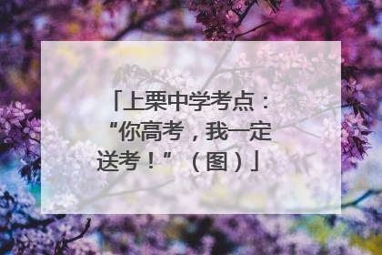 上栗中学考点：“你高考，我一定送考！”（图）