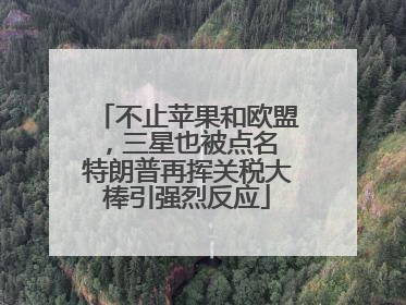 不止苹果和欧盟，三星也被点名 特朗普再挥关税大棒引强烈反应