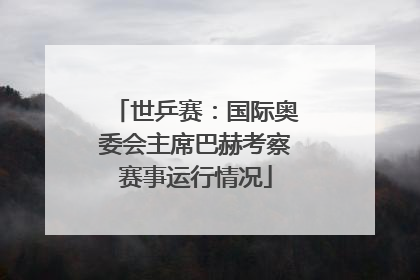 世乒赛：国际奥委会主席巴赫考察赛事运行情况