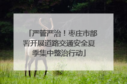 严管严治！枣庄市部署开展道路交通安全夏季集中整治行动