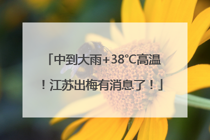 中到大雨+38℃高温！江苏出梅有消息了！