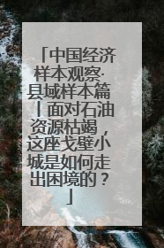 中国经济样本观察·县域样本篇丨面对石油资源枯竭，这座戈壁小城是如何走出困境的？