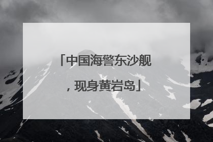 中国海警东沙舰，现身黄岩岛