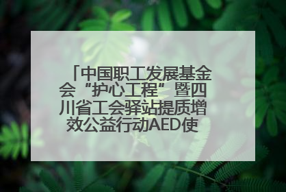 中国职工发展基金会“护心工程”暨四川省工会驿站提质增效公益行动AED使用培训在达州举行
