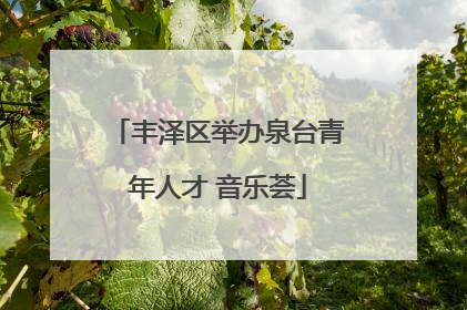 丰泽区举办泉台青年人才 音乐荟